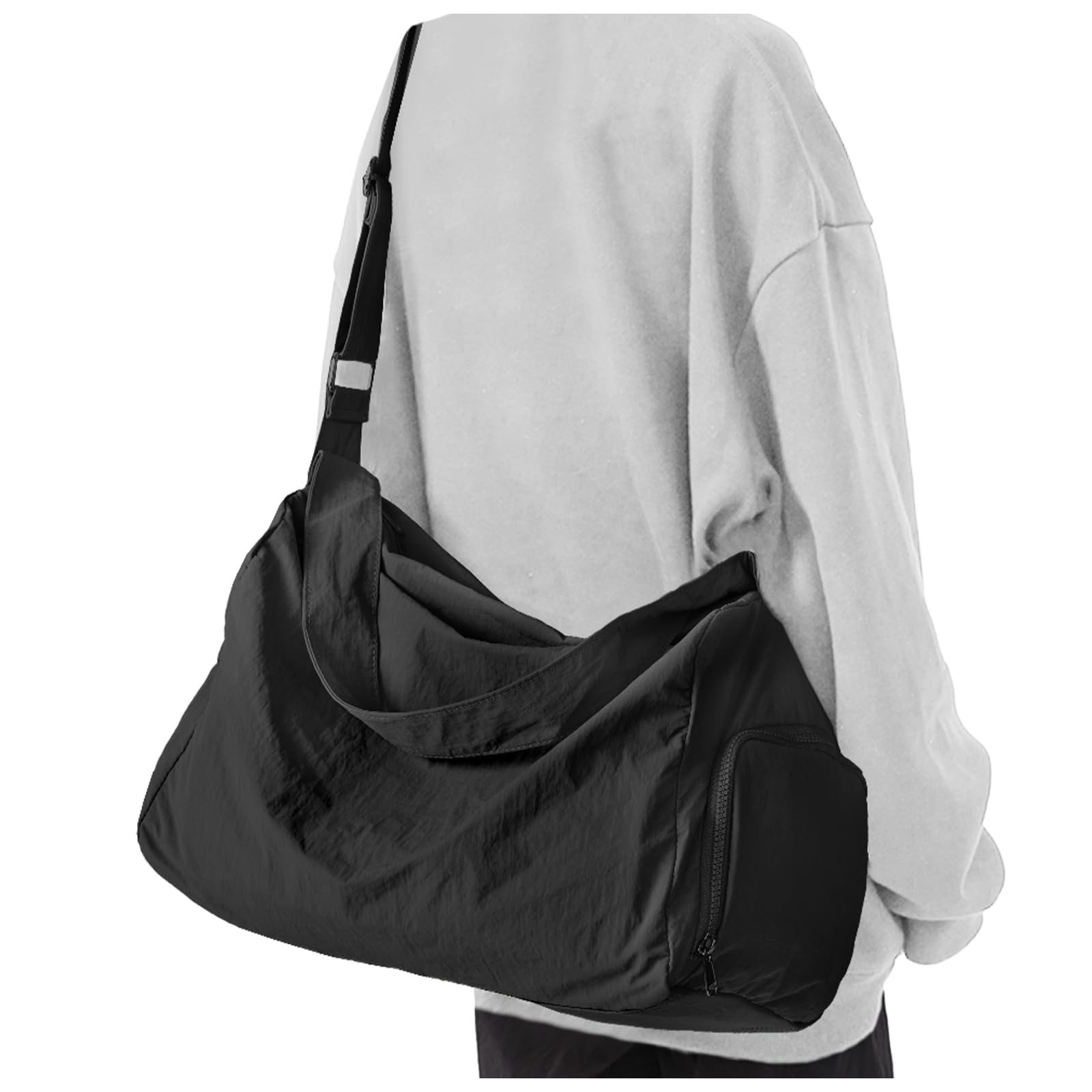 Small Gym Bag with Shoe Compartment - Waterproof Workout Duffle Bag for Women, Lightweight Travel & Sports Tote for Yoga, Dance, Swimming & Overnight Trips - Perfect for Gym, Travel & Fitness Activities