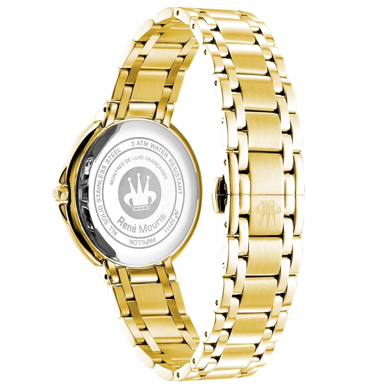 René Mouris Papillon Women's Luxury Watch - 36mm 316L Stainless Steel Case, Sapphire Coated Crystal, 50M Waterproof - Elegant Dress Watch for Business, Parties & Special Occasions