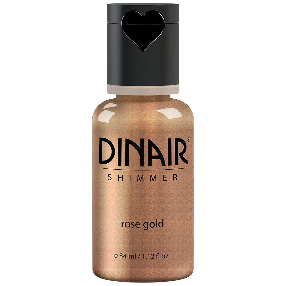 Professional Dinair Airbrush Makeup Blush & Eyeshadow - Rose Gold Shimmer (1.15 oz) for Flawless Bridal & Special Occasion Makeup