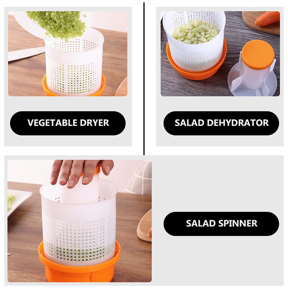 Hemoton 1-Piece Vegetable Dehydrator & Fruit Salad Bowl - Food Dehydrator, Lemon Squeezer, Fruit Keeper with PP Basket - Perfect for Drying Fruits, Making Healthy Snacks & Washing Produce
