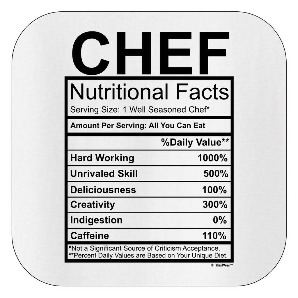 Funny Chef Gift Hoodie - Nutrition Facts Gag Sweatshirt for Cooking Enthusiasts | Perfect for Kitchen Pranks, Birthday Gifts & Culinary Humor