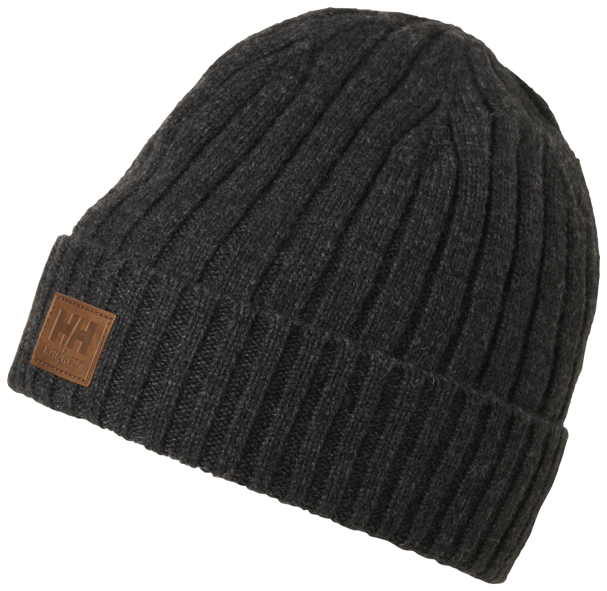 Helly-Hansen Unisex Workwear Kensington Wool Beanie - Black, One Size | Warm Winter Hat for Men & Women | Perfect for Outdoor Jobs, Skiing & Cold Weather Activities