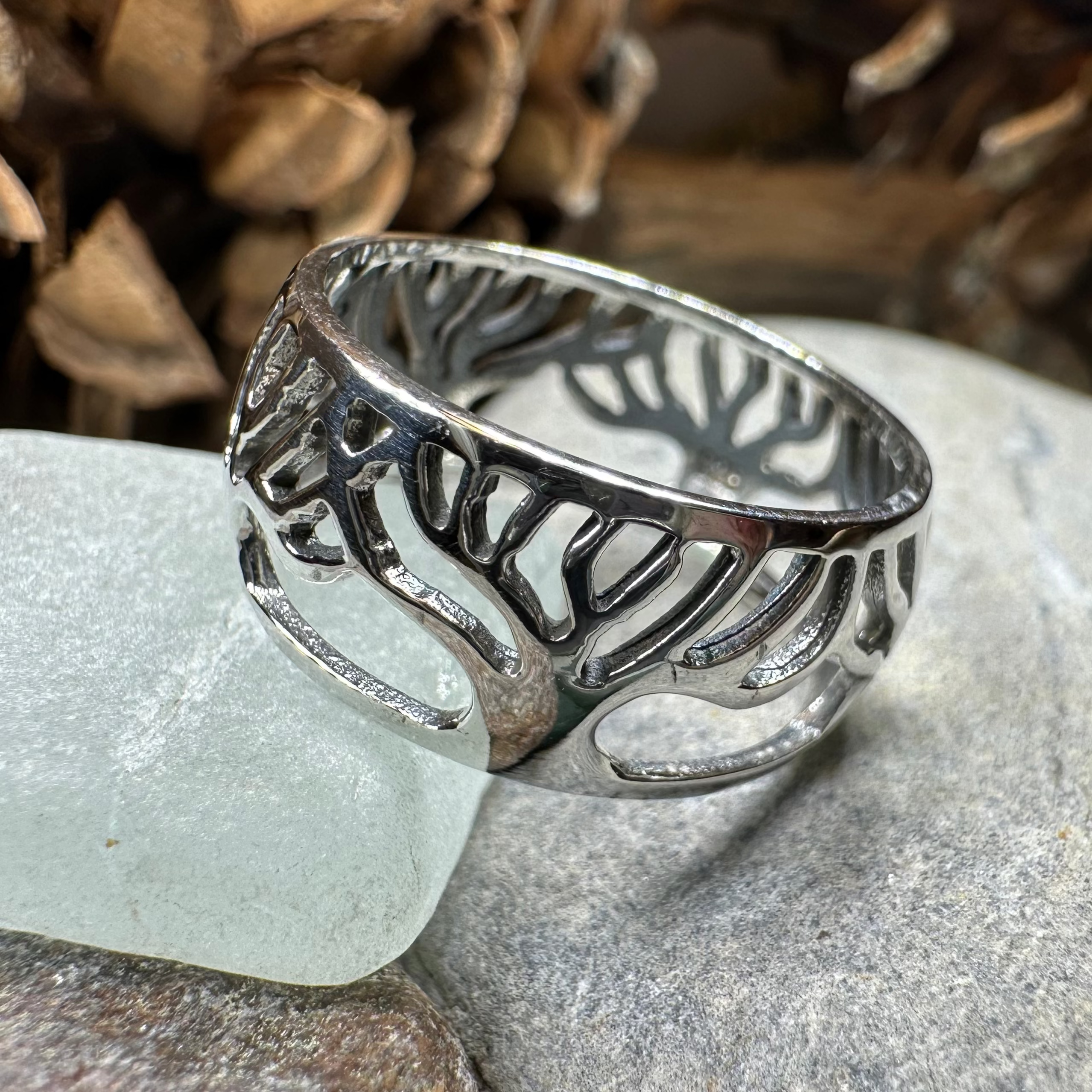 Freya Tree of Life Sterling Silver Ring for Women - Elegant Nature Inspired Jewelry Gift for Birthday, Anniversary & Spiritual Occasions