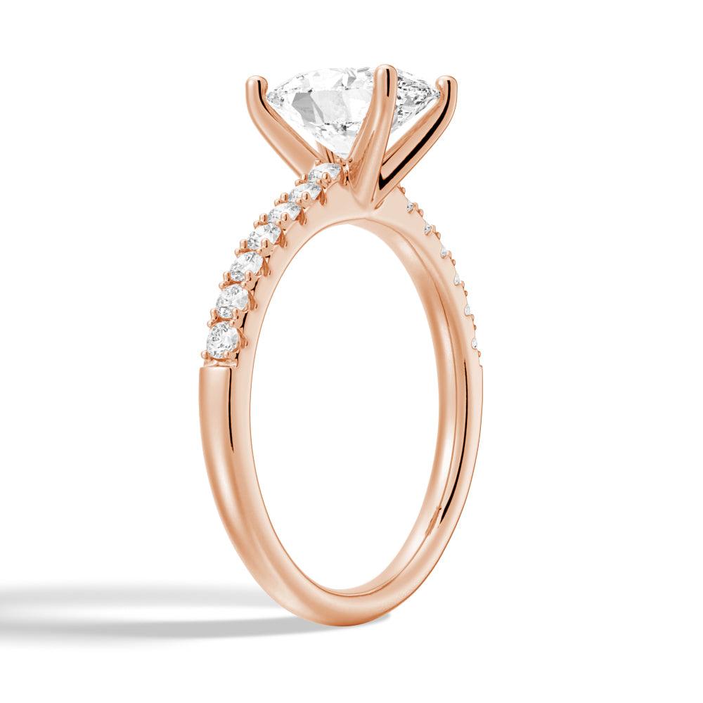 Petite Micropavé Oval Moissanite Engagement Ring - Dainty Wedding Band for Women, Promise Ring, Anniversary Gift - Perfect for Proposals, Bridal Jewelry & Special Occasions