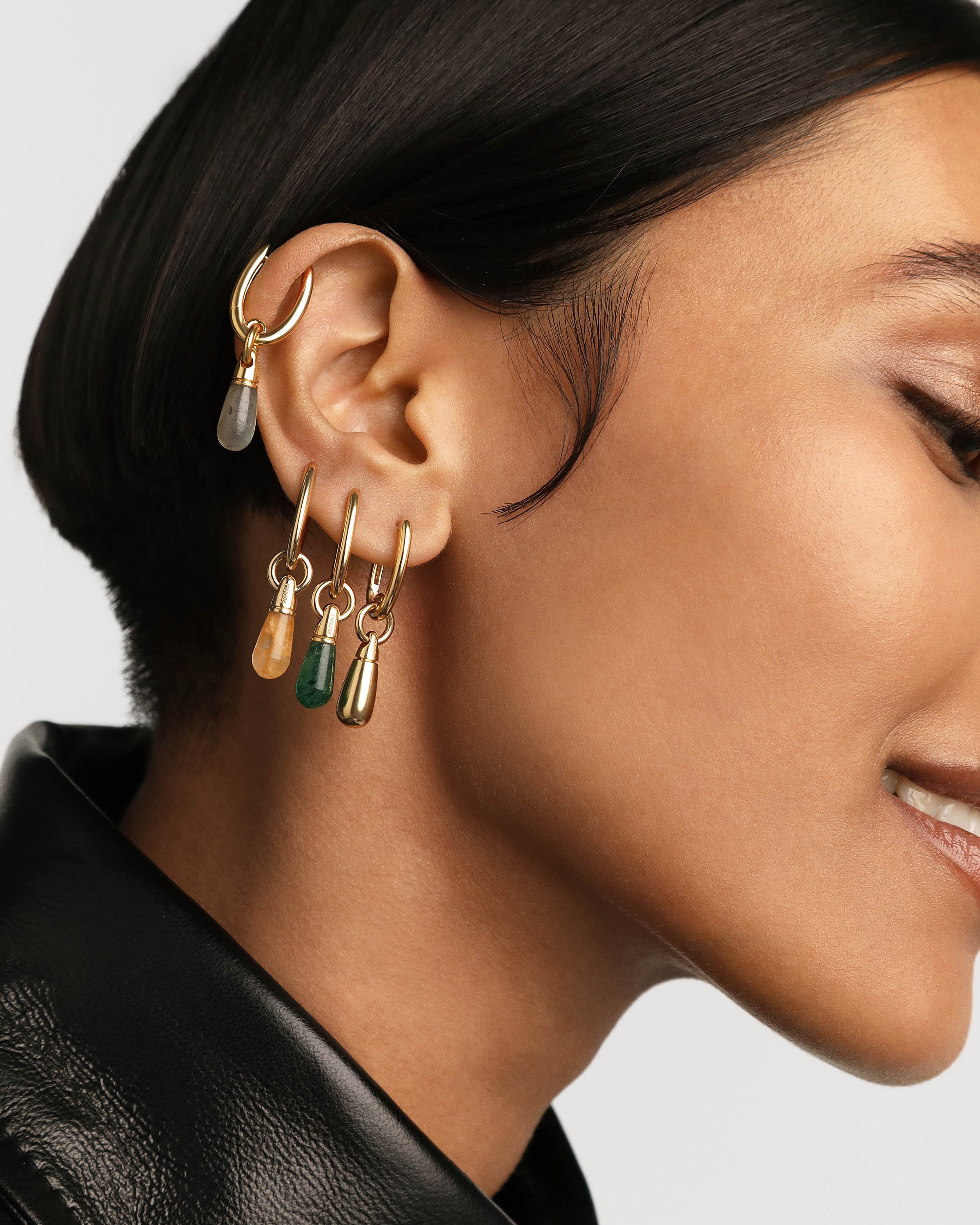 Jupiter Single Hoop Earrings for Women - Dainty Gold Plated Minimalist Hoop Earrings - Perfect for Everyday Wear, Office & Date Night