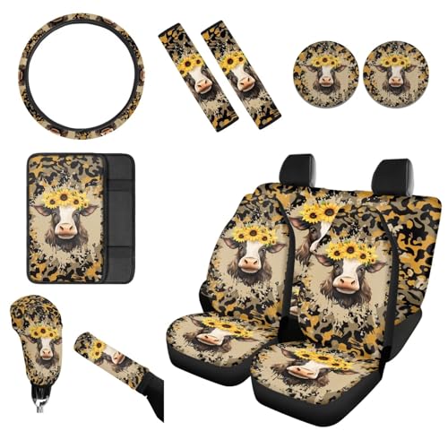 Cow Sunflower Leopard Print