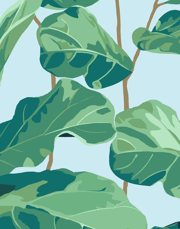 Nathan Turner Fiddle Leaf Fig Wallpaper - Premium Peel and Stick Wallpaper for Living Room, Bedroom, and Nursery Decor