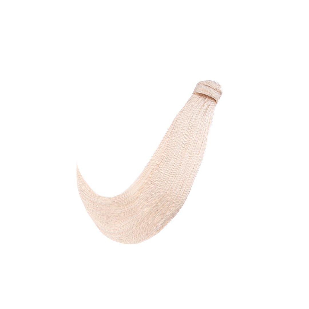 60A Platinum Blonde Synthetic Ponytail Hair Extension - Clip-in Ponytail for Women - Perfect for Parties, Weddings & Daily Styling