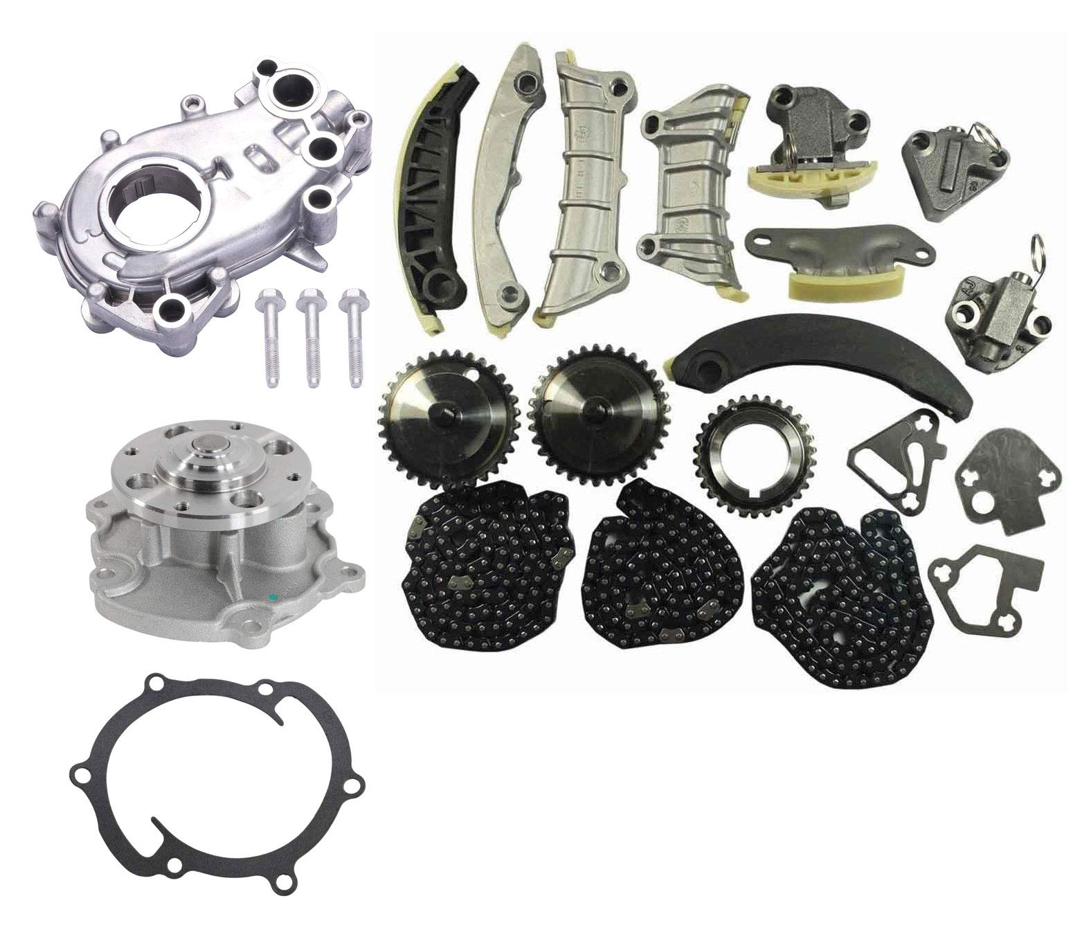 High-Quality Timing Chain Kit with Water & Oil Pump for Cadillac CTS/SRX/STS, Buick Allure/Enclave/LaCrosse, Saab & Suzuki 2.8L 3.0L 3.6L DOHC 24V Engines - Perfect for Engine Repair & Maintenance