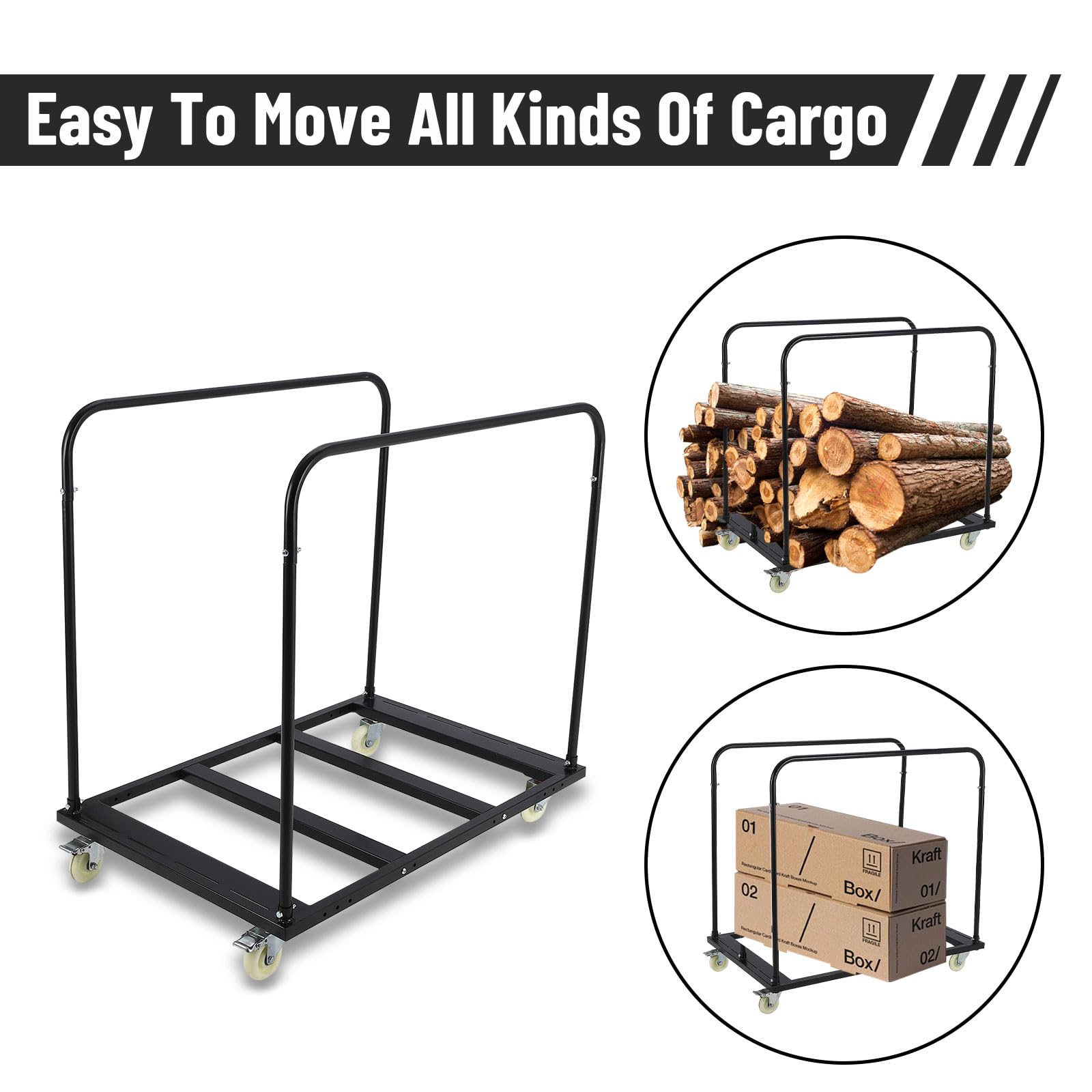 Heavy Duty Folding Table Cart with 5