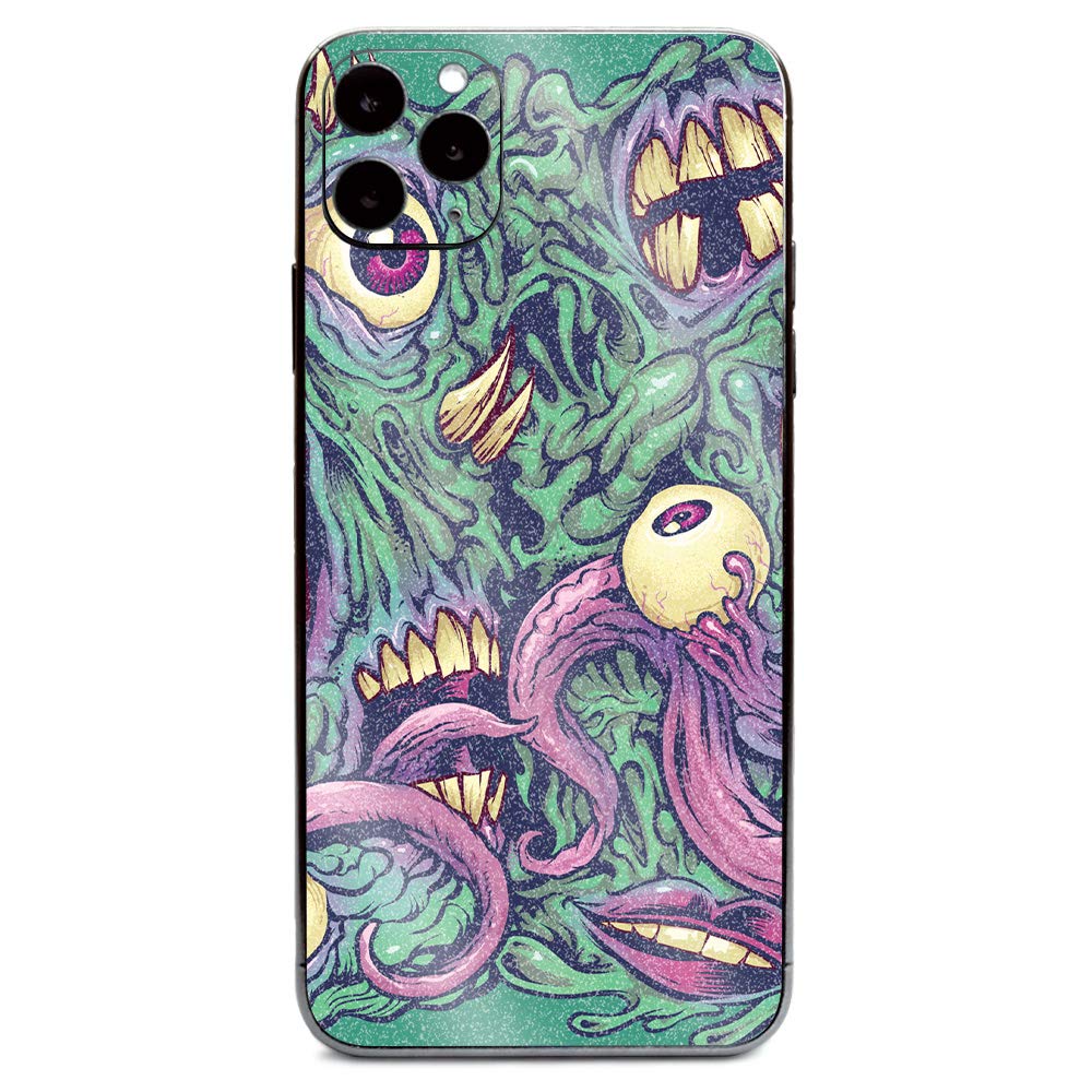 MightySkins Glossy Glitter Skin Cover for Apple iPhone 11 Pro Max - Eyes & Teeth Design | Scratch-Resistant Protective Case with Durable High-Gloss Finish | Easy to Apply & Remove | Made in USA | Perfect for Parties, Travel & Everyday Style Protection