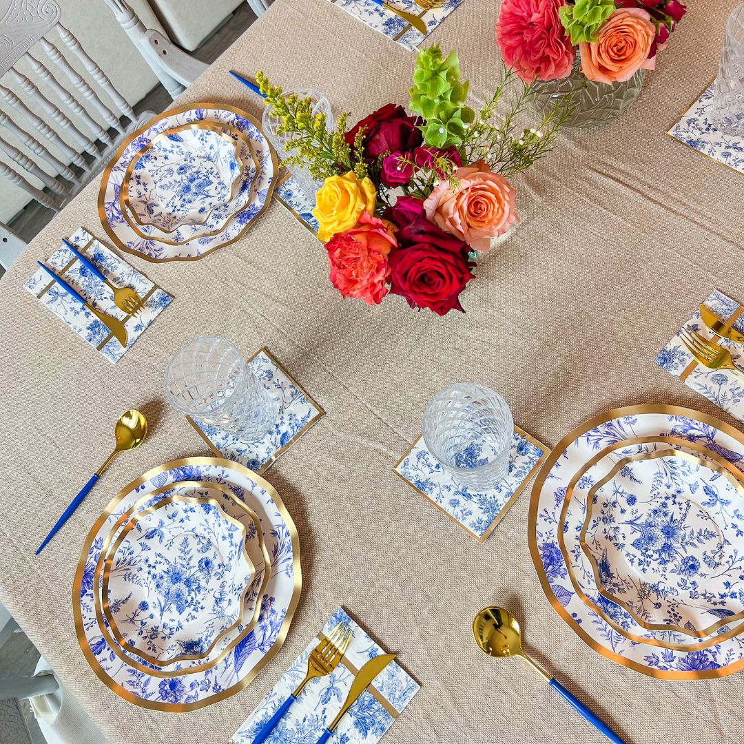 Elegant Timeless Table Setting - Premium Dinnerware Set for Formal & Casual Dining - Perfect for Weddings, Holidays & Everyday Use