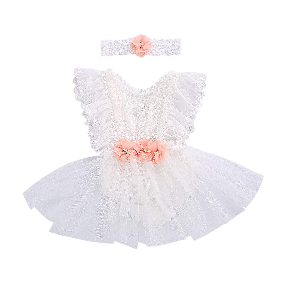 Adorable Newborn Baby Girl Ice Cream Print Romper - Halter Neck Ruffle Jumpsuit & Backless Playsuit for Birthday Party Outfits | Perfect for Summer Photoshoots, First Birthday Celebrations & Special Occasions