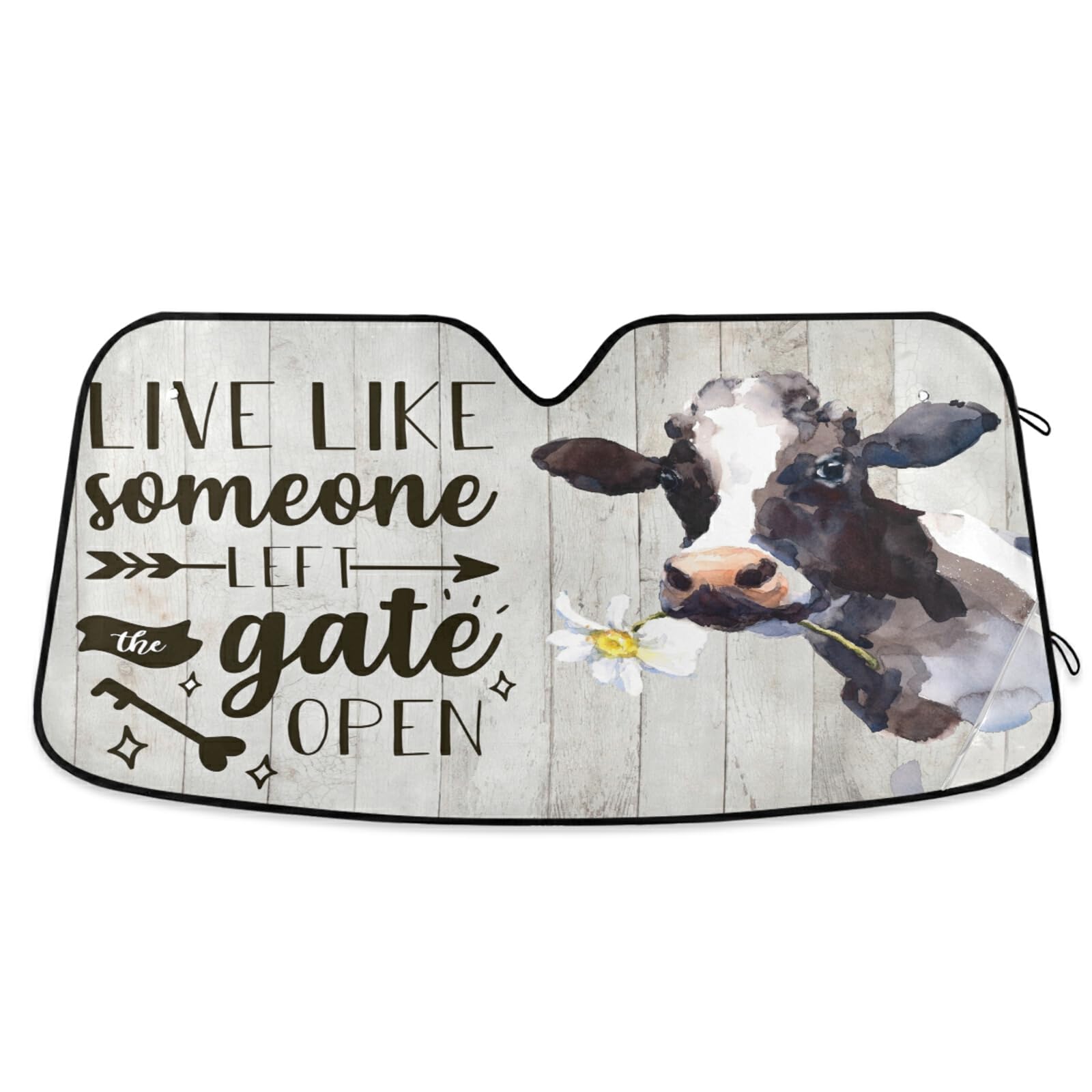 Boccsty Cow Windshield Sun Shade for Cars & Trucks - 55