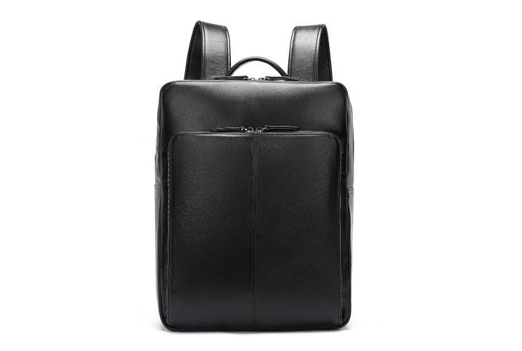 Women's Stylish Black Leather Backpack Purse - Fashionable Laptop Bag for Work, Travel & Daily Commute
