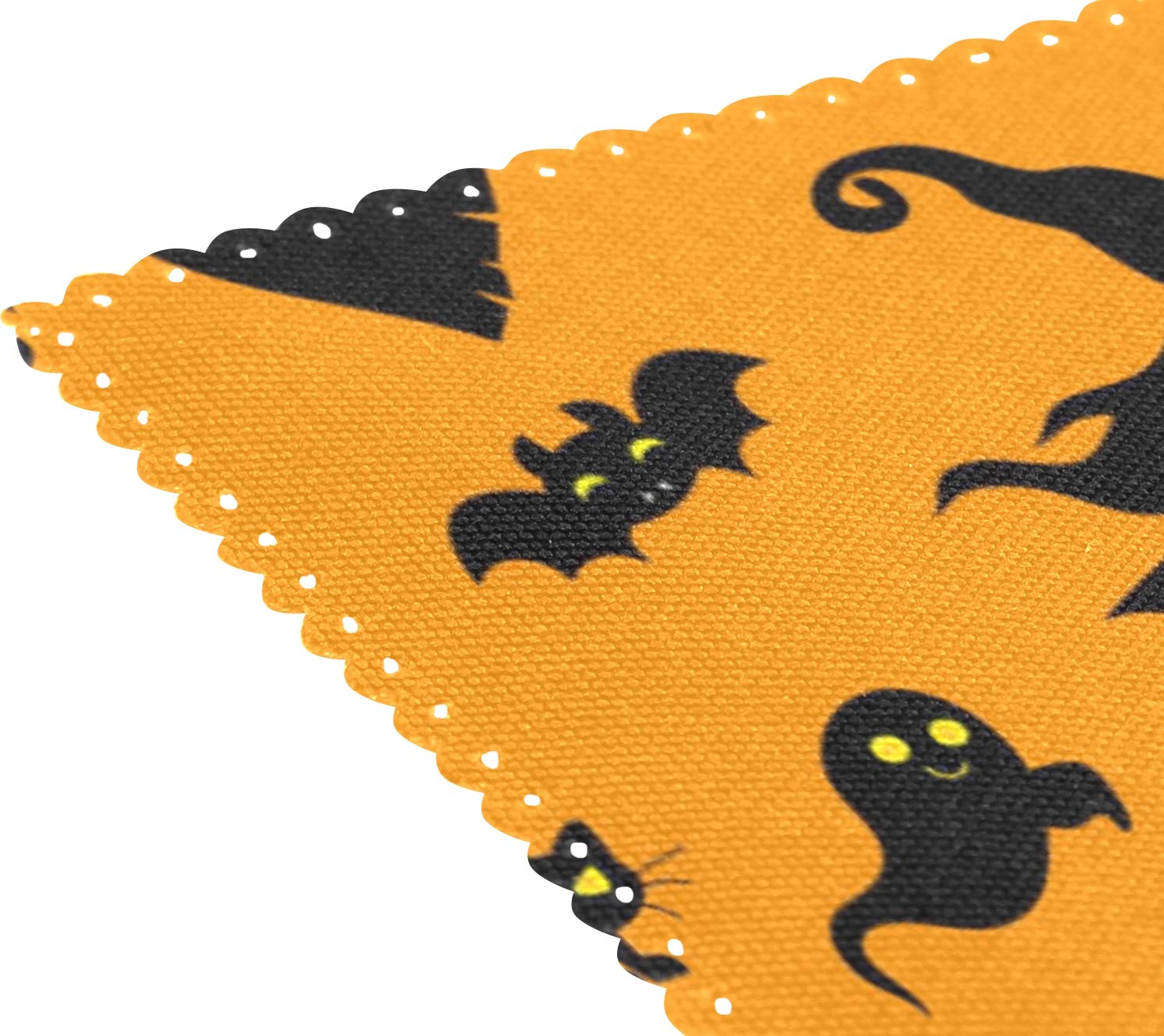Funny Halloween Placemats Set of 4 - Washable, Non-Slip & Heat Resistant Polyester Table Mats for Kitchen & Dining (12x18 Inch) - Perfect for Spooky Dinner Parties, Holiday Decor & Family Gatherings