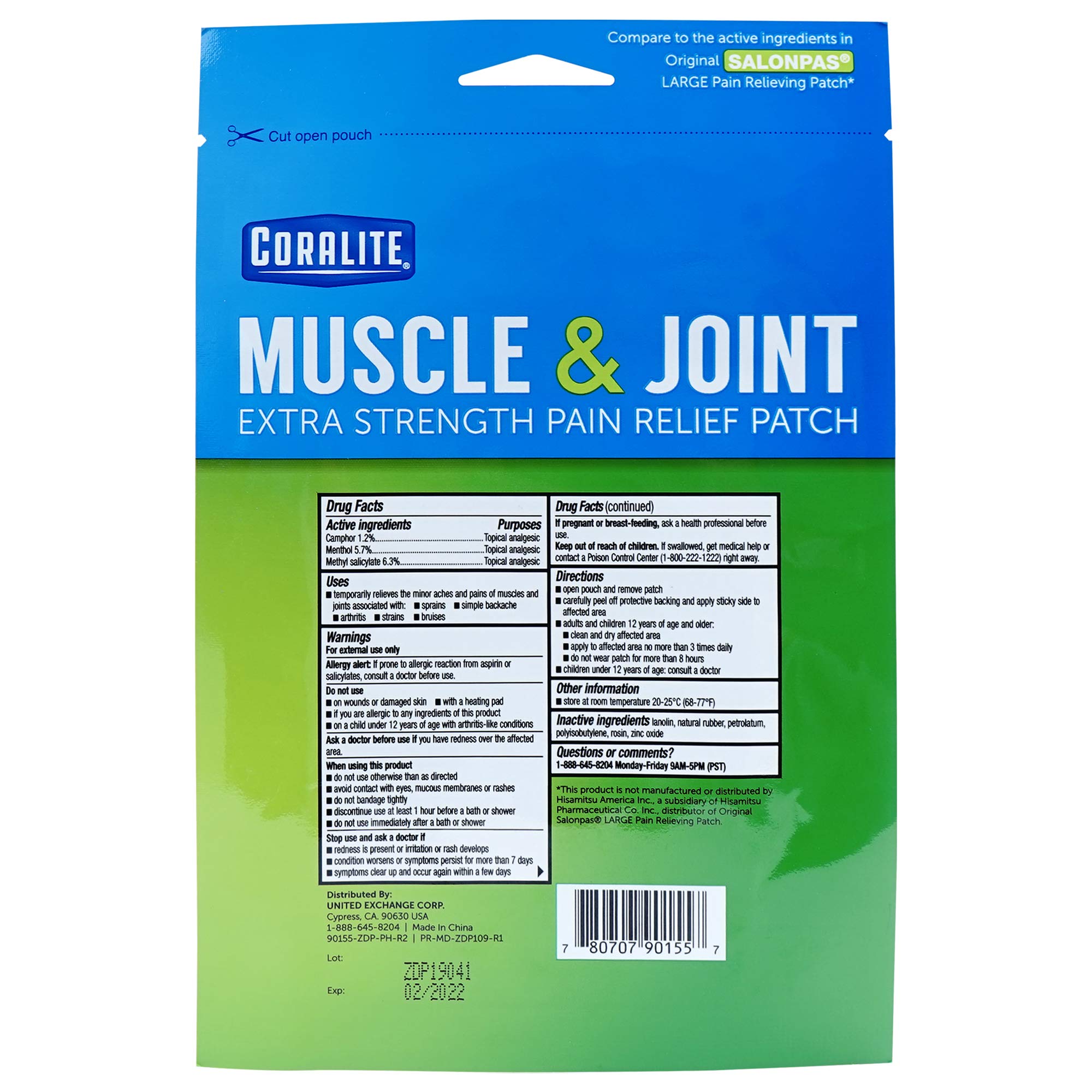 Coralite Extra Strength Pain Relief Patches for Back, Joint & Muscle Pain – 24 Pack (2 Patches Each) | Fast-Acting Pain Relief for Athletes, Office Workers & Arthritis Sufferers
