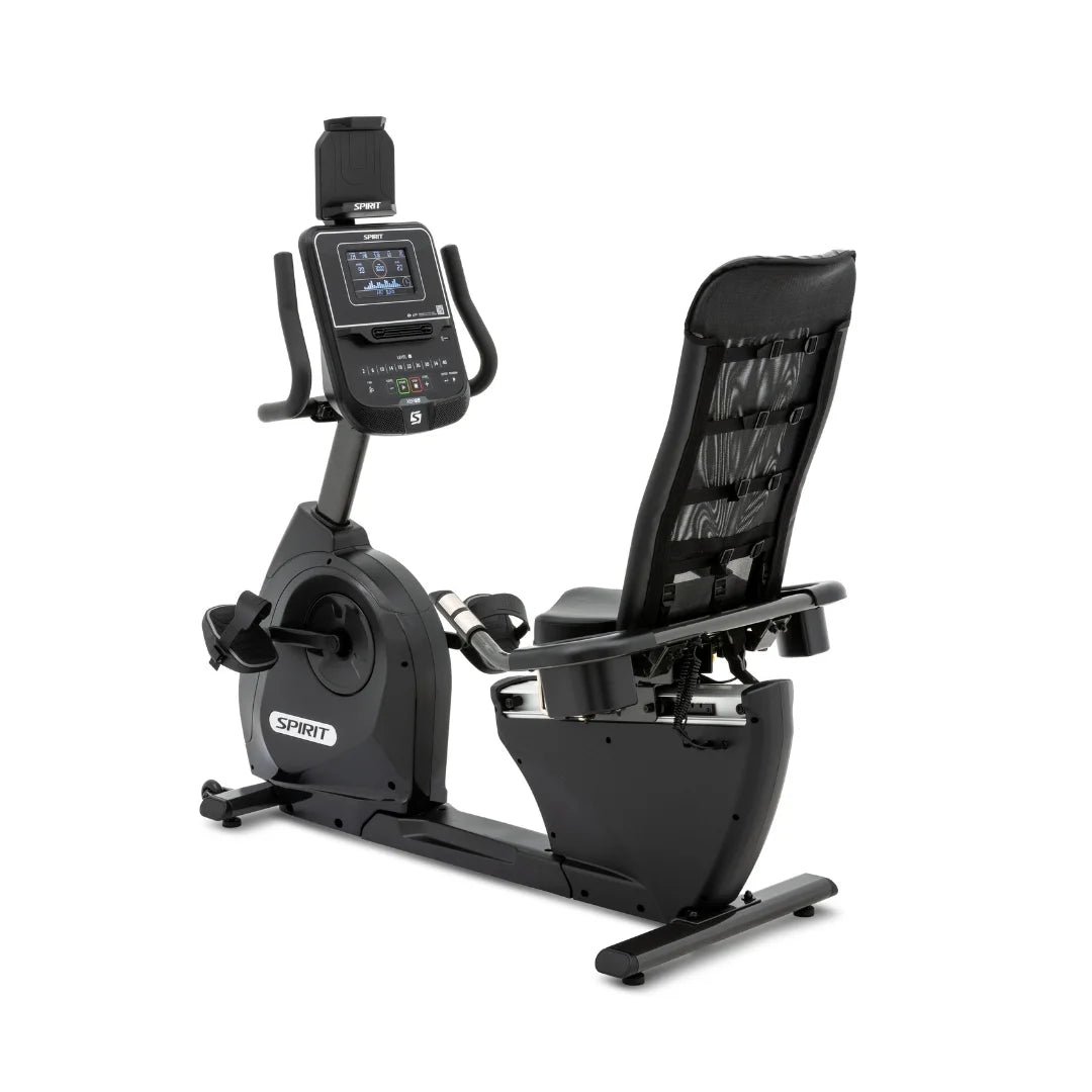 Spirit XBR95V2 Recumbent Exercise Bike for Home Gym - Low Impact Cardio Workout Machine for Seniors & Physical Therapy - Compact Indoor Cycling Bike with Adjustable Seat & LCD Display