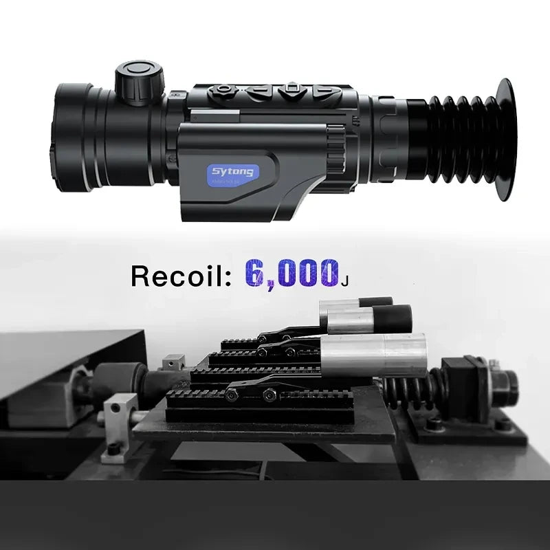 Sytong Thermal Imaging Riflescope with Laser Range Finder & Ballistic Calculator - High Precision Hunting Scope for Night Vision, Wildlife Observation & Tactical Shooting