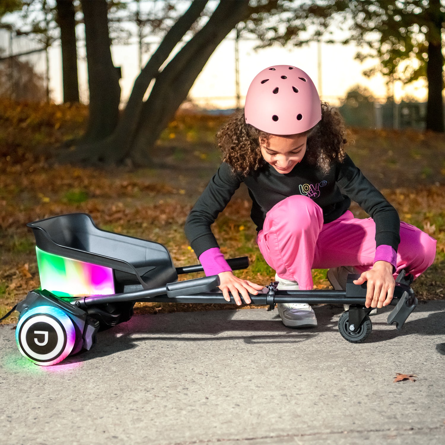Remix Light Up JetKart - LED Glow Racing Kart for Kids & Adults, Electric Drift Go Kart with Remote Control - Perfect for Backyard Racing, Birthday Parties & Outdoor Fun