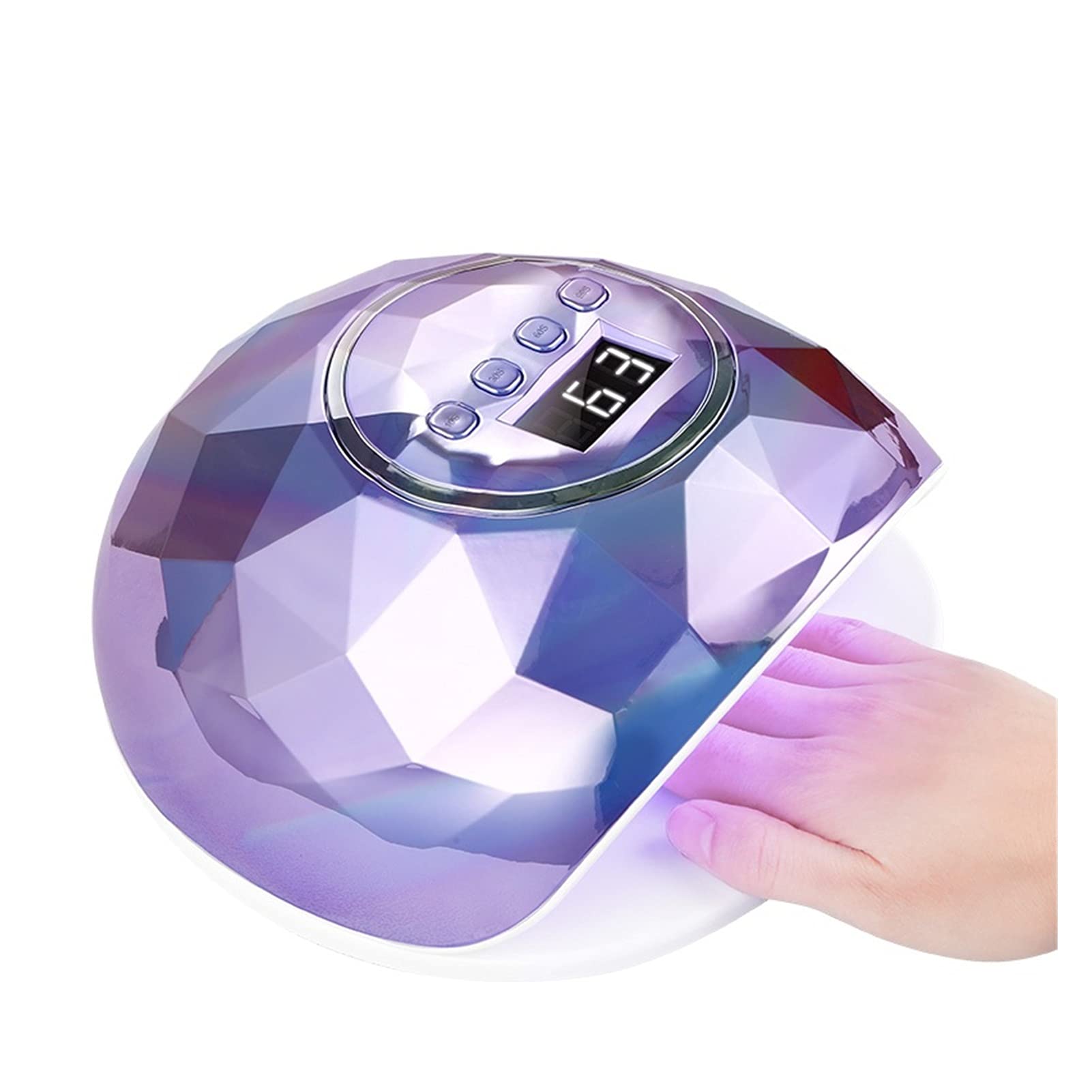 Professional LED Nail Dryer Lamp for Gel Polish - Fast Curing UV/LED Hybrid Nail Lamp Machine with Ice Cooling Function, Perfect for Manicure & Pedicure (Colorful Pink) | Ideal for Home Salon, Nail Art Studio & DIY Nail Care