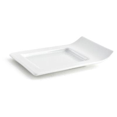 Front Of The House Kyoto 9 x 5 Inch White Rectangle Plates - Set of 12 for Restaurants, Catering & Elegant Dining | Durable Porcelain Dinnerware for Home & Commercial Use