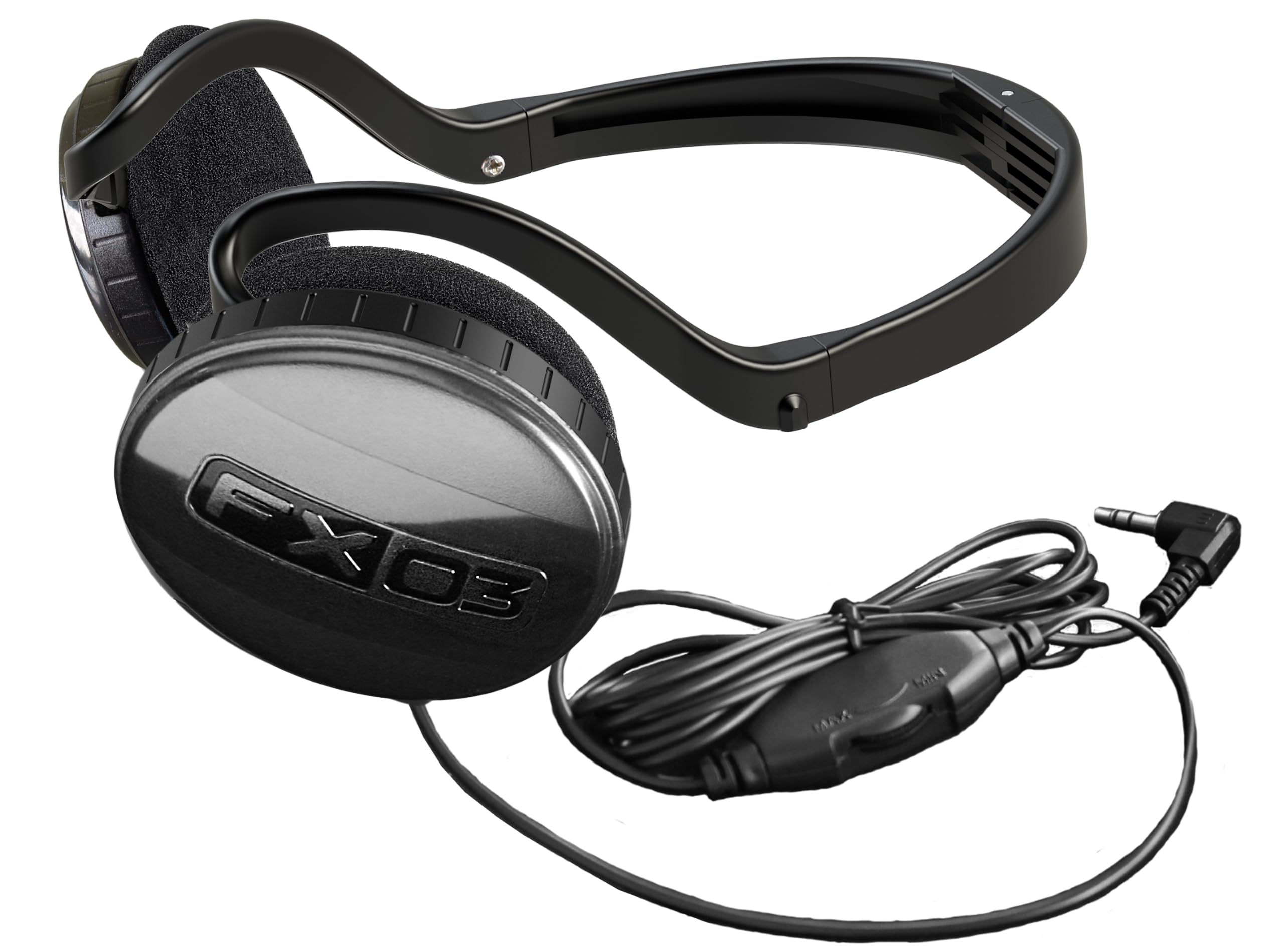 XP FX03 Wired Headphones with 3.5mm Jack & Volume Control - Metal Detector Compatible Headphones for All Devices (Smartphones, Laptops, Tablets) - Perfect for Metal Detecting, Treasure Hunting & Outdoor Adventures