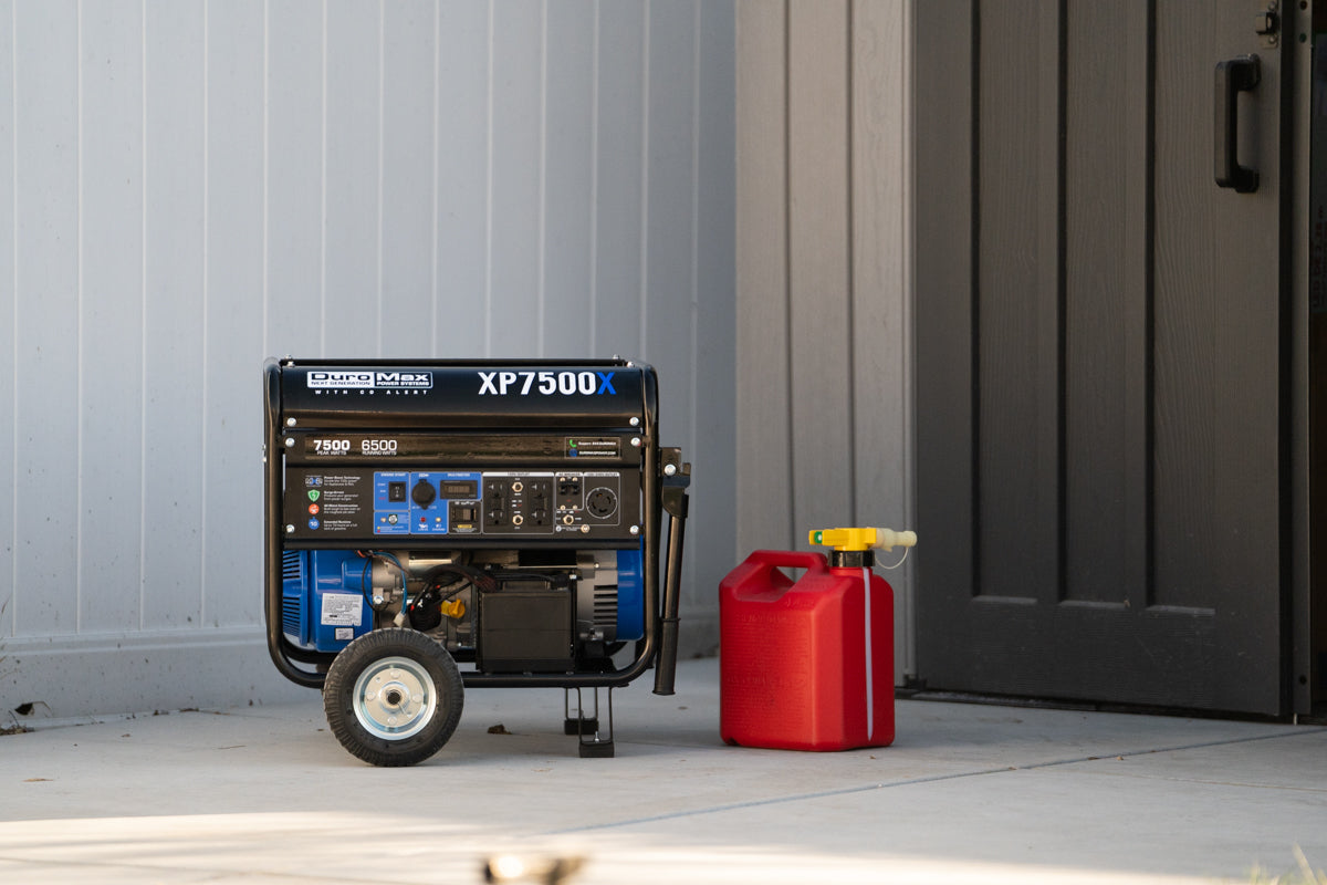 7,500 Watt Dual Fuel Portable Generator with CO Alert - Reliable Backup Power for Home, Camping & Outdoor Emergencies