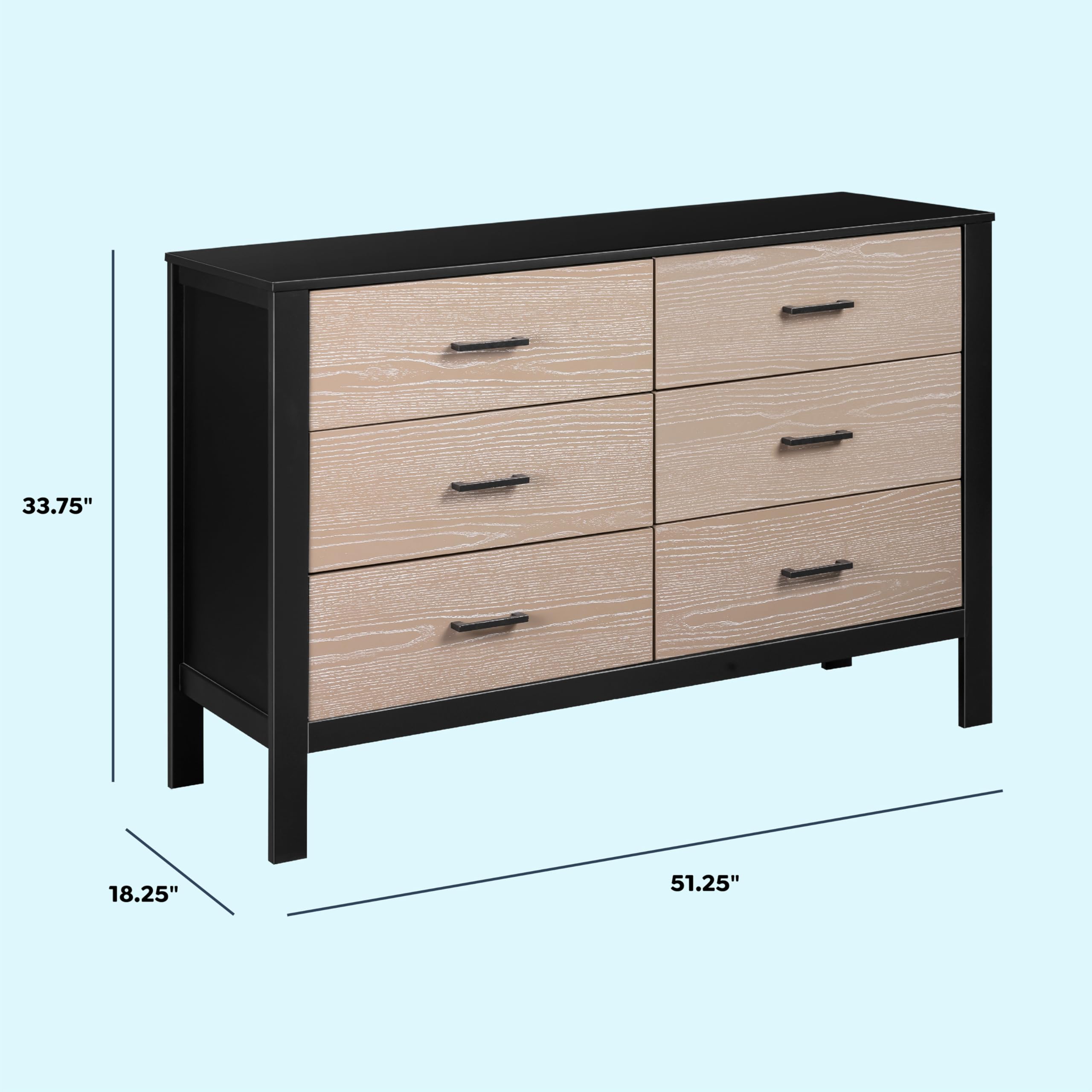 DaVinci Kalani 3-Drawer White Dresser - Modern Nursery & Kids Room Storage Furniture for Bedroom Organization