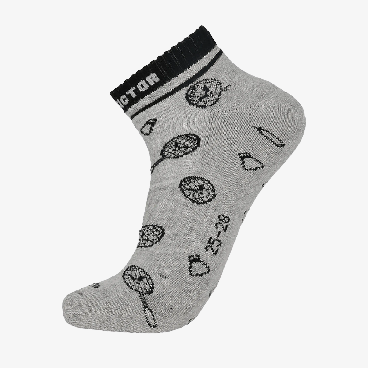 Victor Men's Sports Socks SK161 H - Breathable Athletic Socks for Running, Gym & Workout - Light Grey Performance Socks for Active Men