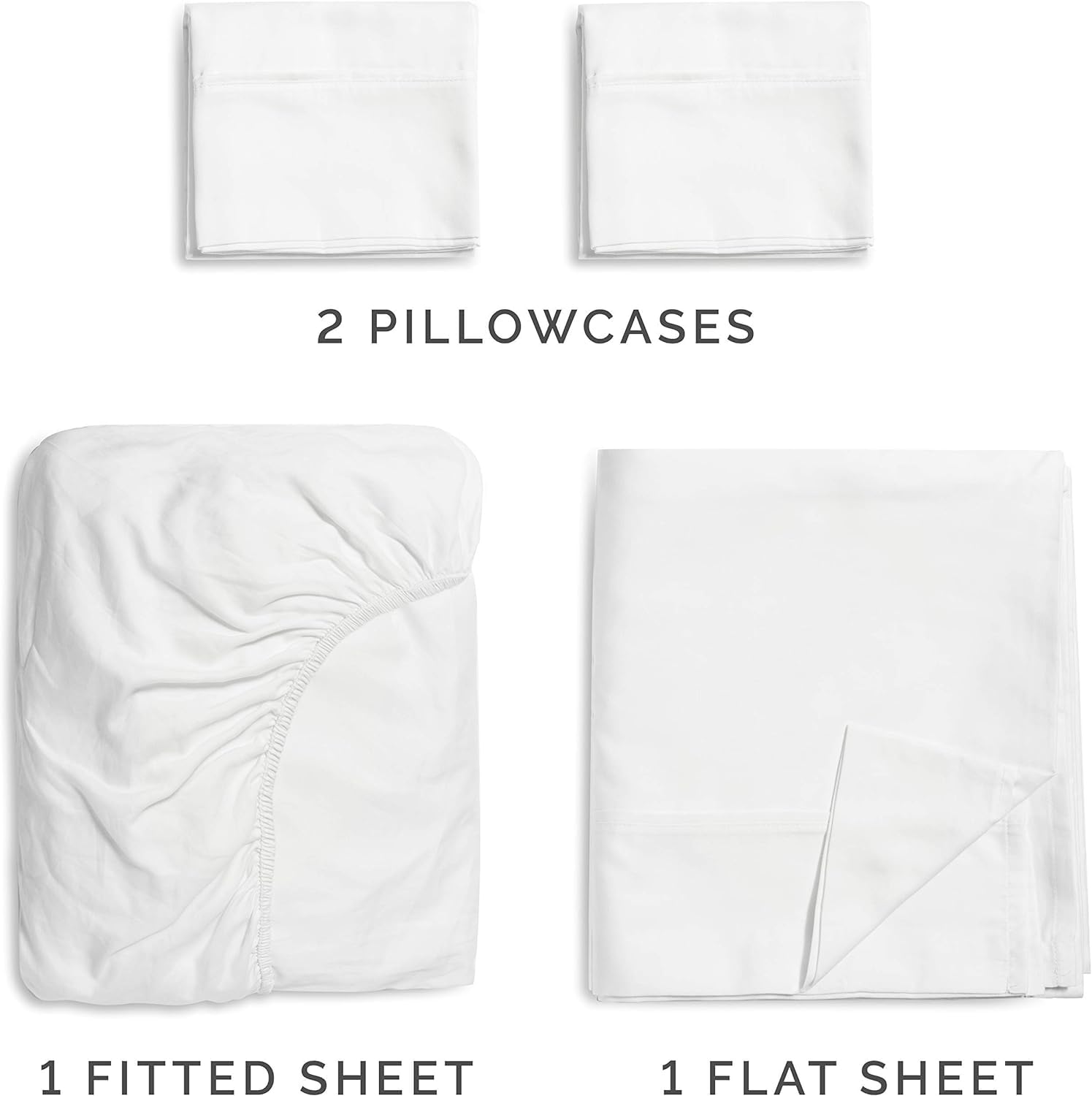 400 Thread Count 100% Cotton Queen Size Sheet Set - Extra Deep Pockets, Breathable & Cooling Luxury Bed Sheets - Ultra Soft, Wrinkle Free 4-Piece White Bedding for Hotel Comfort | Perfect for Hot Sleepers & Guest Room Upgrades
