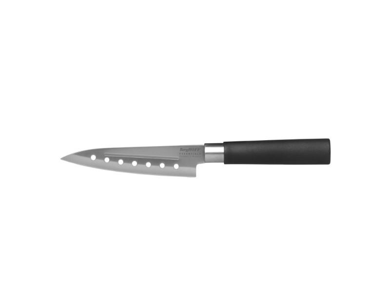 BergHOFF Essentials 5-Inch Stainless Steel Santoku Knife - Professional Japanese Chef Knife for Precise Slicing, Dicing & Chopping - Perfect for Home Kitchen, Restaurant & Culinary Gifts