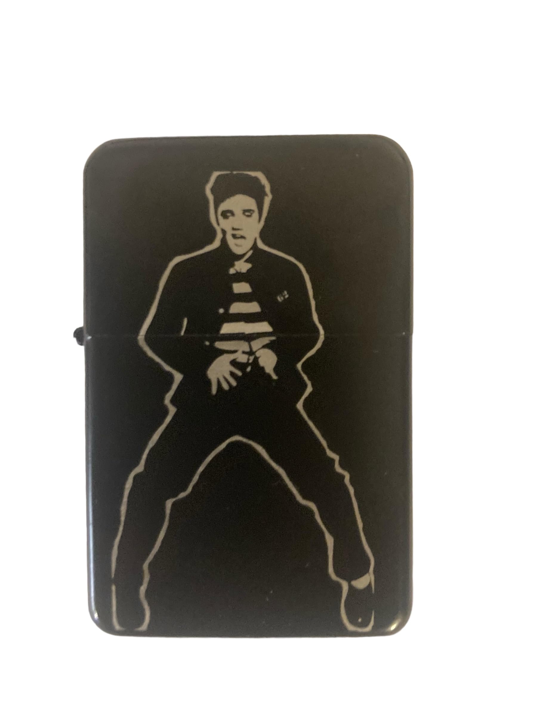 Elvis Engraved Black Matte Lighter with Case - Perfect for Collectors, Gifts & Everyday Carry (EDC)