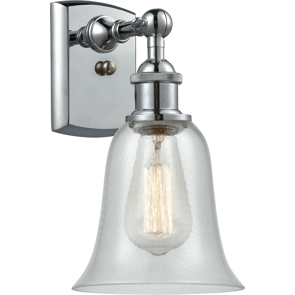 Vintage Dimmable LED Wall Sconce Light Fixture - 1 Light Polished Chrome Finish for Bedroom, Living Room & Hallway Lighting | Energy Efficient Home Decor
