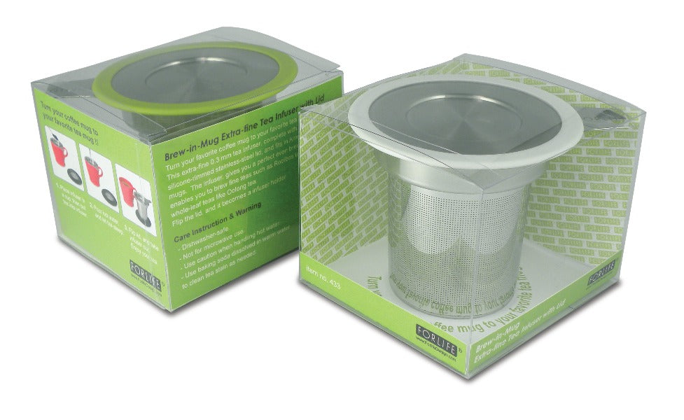 FORLIFE Premium Stainless Steel Extra Fine Tea Infuser - Perfect for Loose Leaf Tea, Herbal Infusions & Iced Tea Brewing at Home or Office