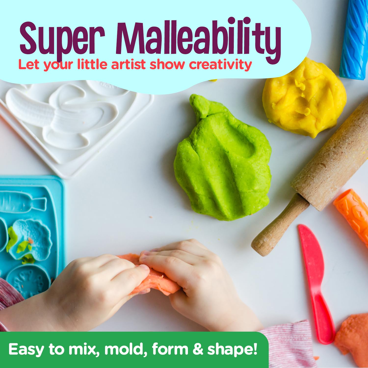 Hygloss 3lb Play Modeling Dough - Non-Toxic & Unscented Kids Art Supplies for Easter Basket Stuffers, Classroom Crafts & Party Favors - Lime Green Dough for Creative Play & Sensory Activities