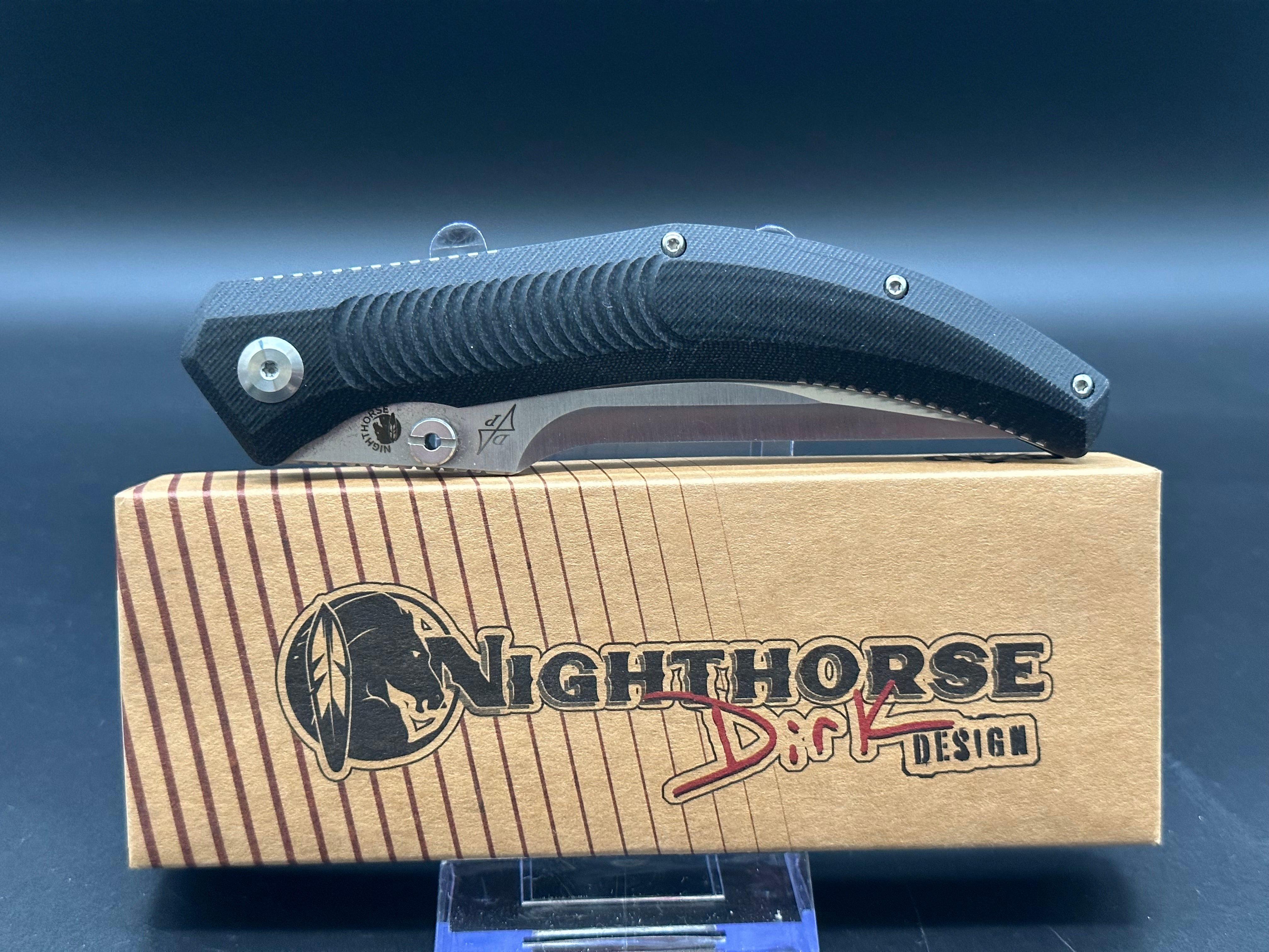 B’yond EDC Night Horse Black G10 Pocket Knife - Everyday Carry Tactical Folding Knife for Camping, Hiking, and Outdoor Adventures