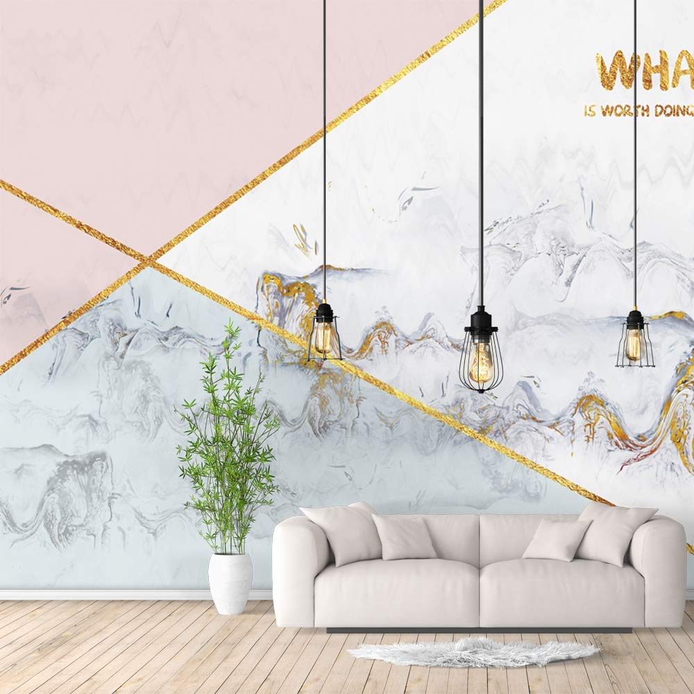 Abstract Geometric Peel and Stick Wallpaper - Removable Wall Mural for Bedroom (100x144 inches) - Easy DIY Home Decor for Modern Living Rooms & Nursery Walls