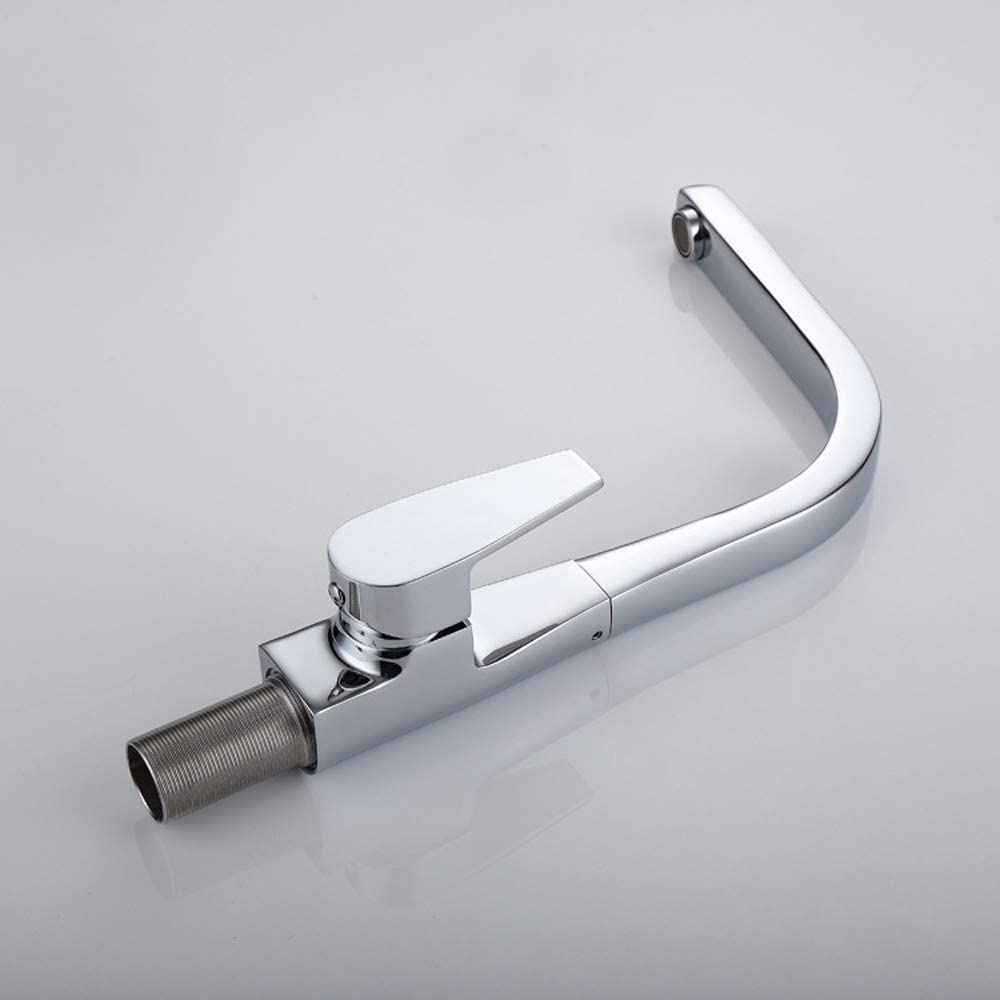 Premium Stainless Steel Kitchen Sink Faucet - Modern Waterfall Single Hole Mixer Tap with 360° Swivel, Solid Brass Construction & Chrome Finish - Ideal for Contemporary Kitchens, Restaurants, and Home Renovation Projects
