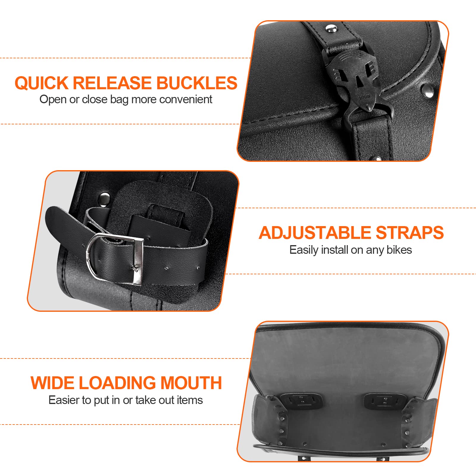 Universal Motorcycle Tool Bag - Handlebar & Fork Storage for Rides