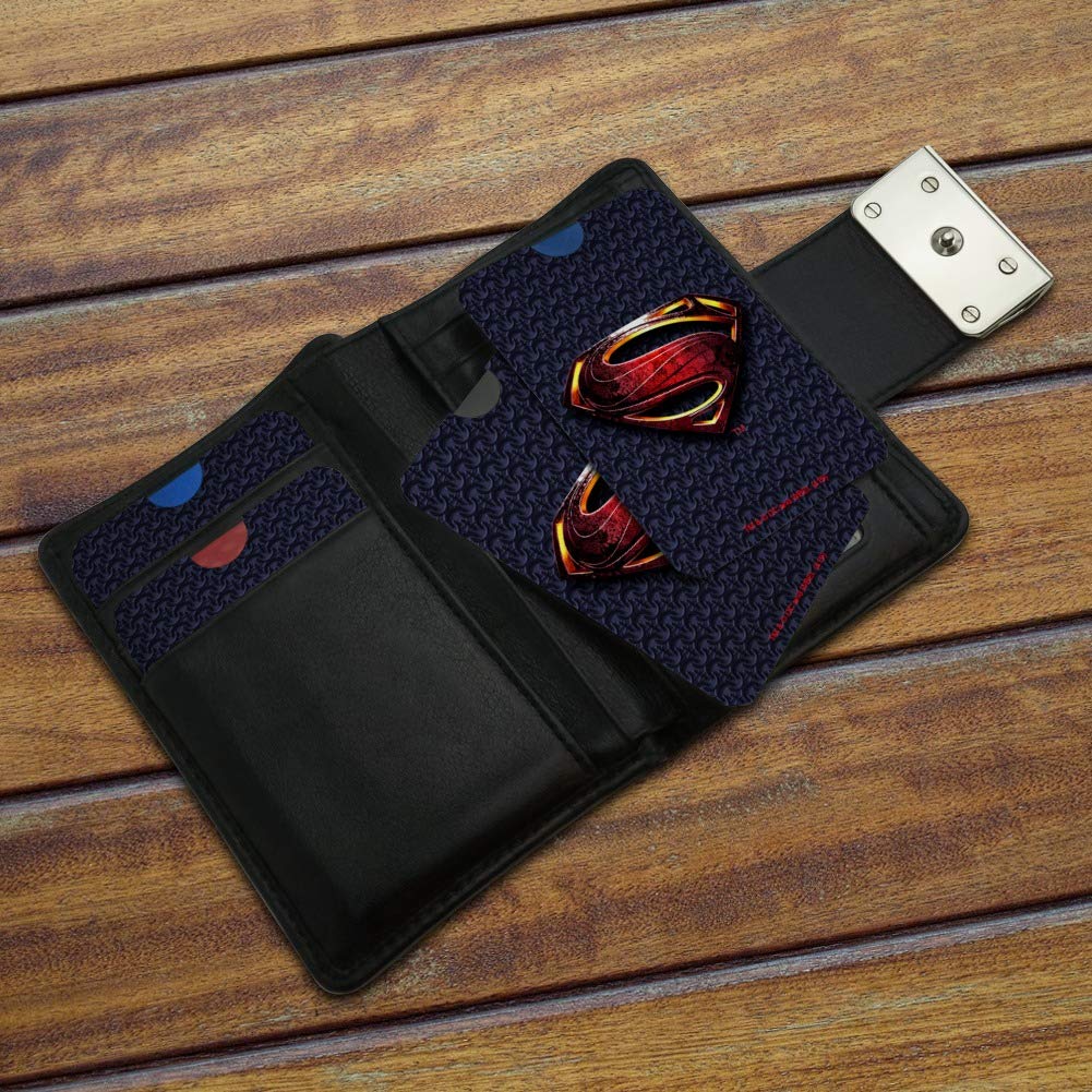 Justice League Movie Superman Logo RFID Blocking Credit Card Holder - Set of 4 - Wallet Protector Sleeves for Contactless Security - Perfect for Travel, Shopping & Identity Theft Protection