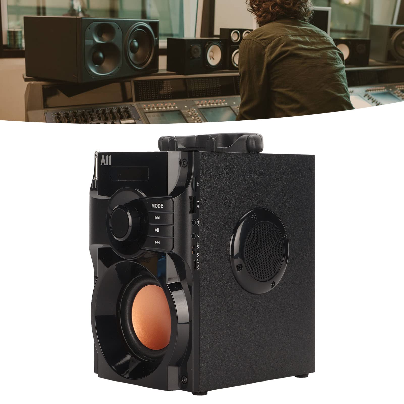 Portable Wireless Bluetooth Speaker with FM Radio, Deep Bass & Subwoofer - 4 Units Bluetooth 5.0 for Outdoor Parties, Beach, Camping & Home Entertainment