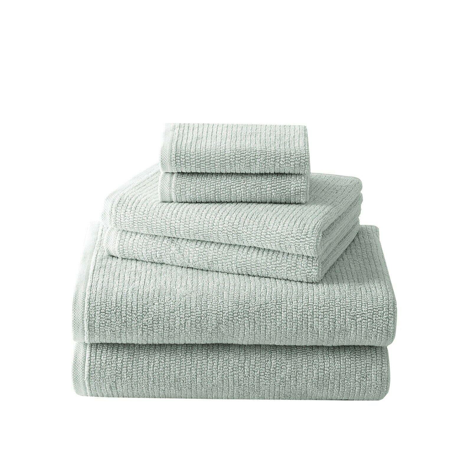 6-Piece Premium Turkish Cotton Bath Towel Set - Ultra Soft & Absorbent Seafoam Green Bath Sheets for Spa, Beach & Luxury Bathroom | Quick Dry & Eco-Friendly
