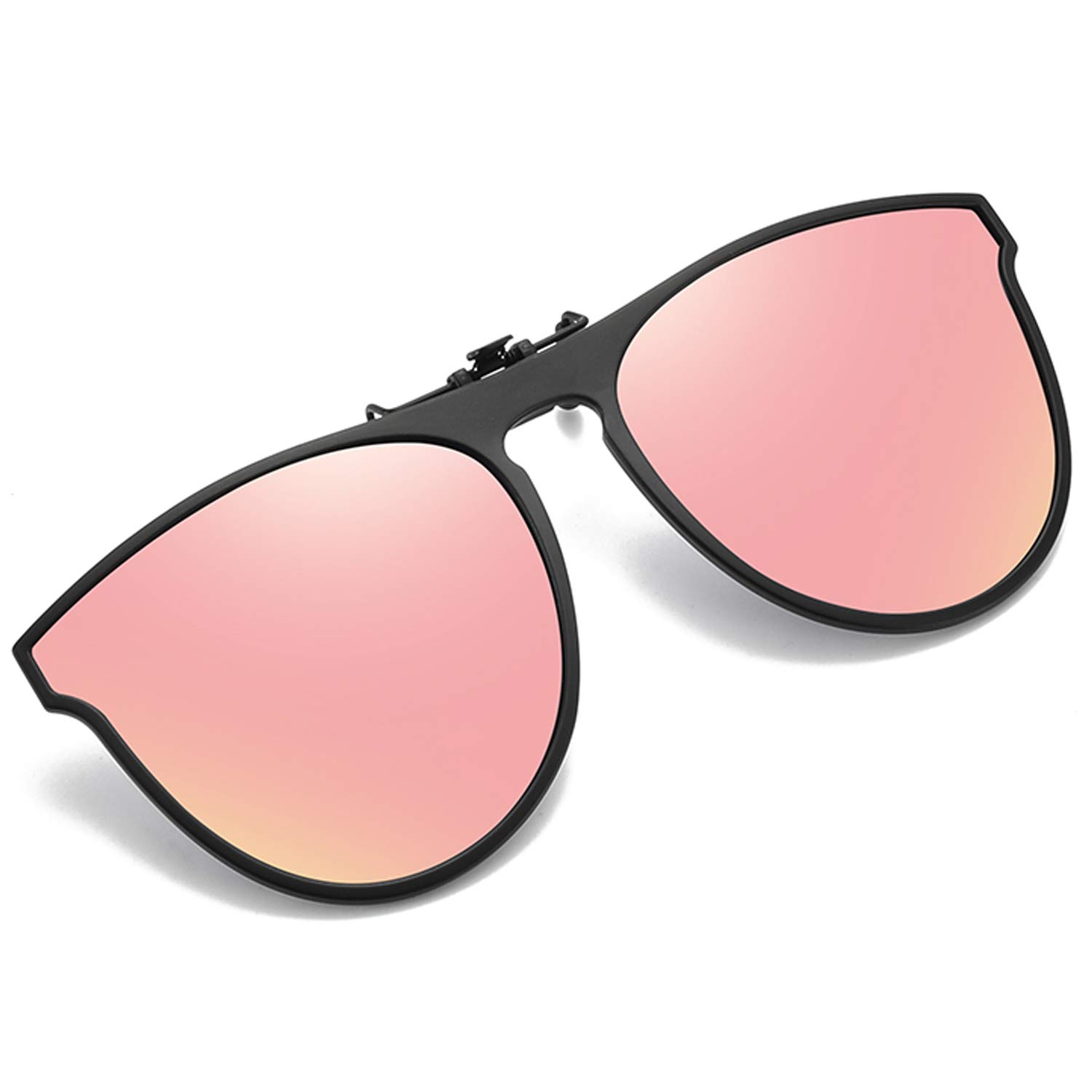 Polarized Clip-on Sunglasses TR90 Frame - Flip Up Driving Glasses for Prescription Eyewear - UV Protection & Anti-Glare for Outdoor Activities, Driving, and Sports