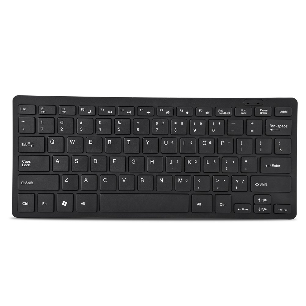 78-Key Ultra Thin Mini USB Wired Keyboard for PC, Laptop, Desktop - Compact Design for Office, Gaming & Home Use (Black)