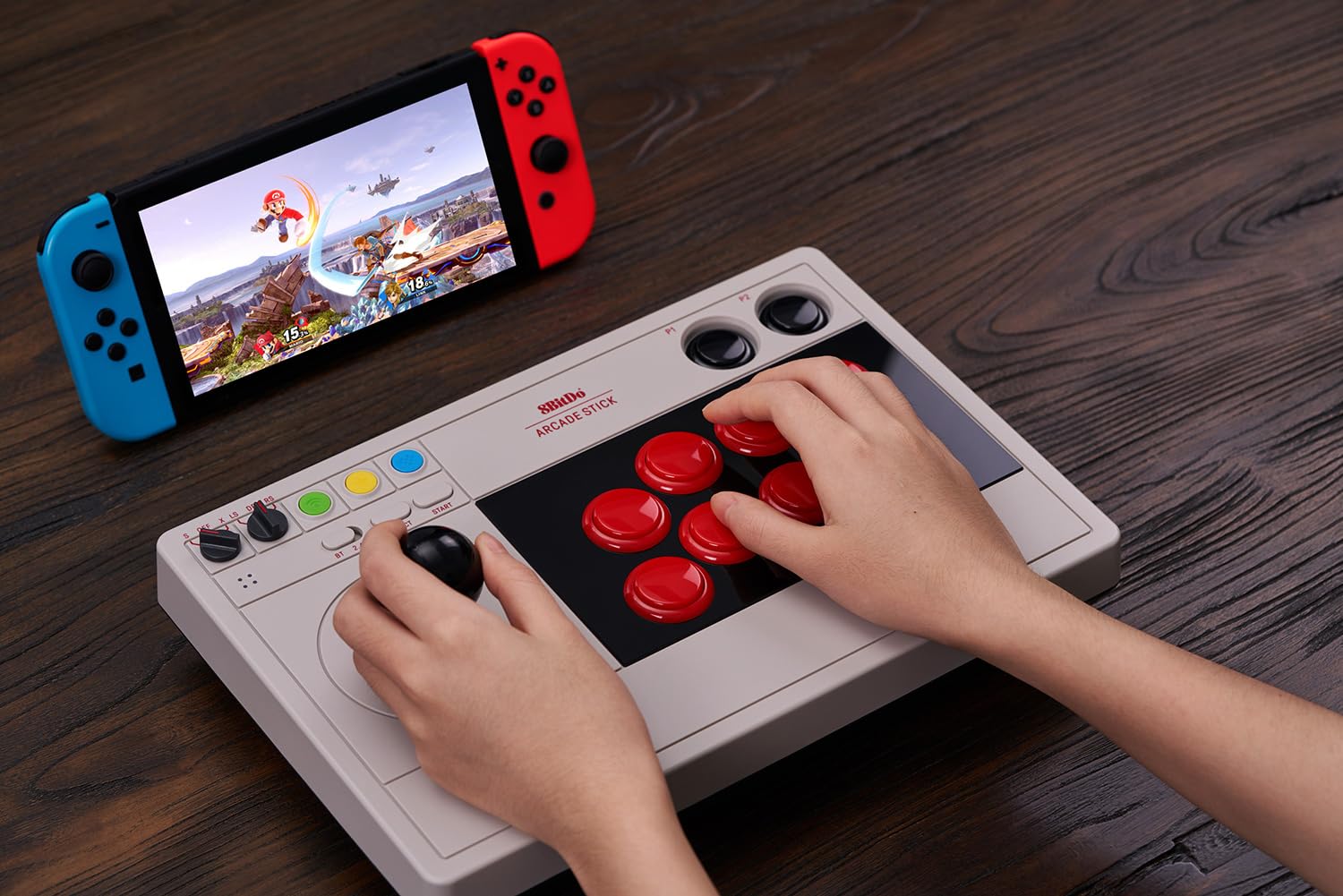 Wireless Arcade Joystick for Nintendo Switch & PC - Bluetooth Game Controller for Retro Gaming & Fighting Games - Perfect for Home Arcade & Competitive Play