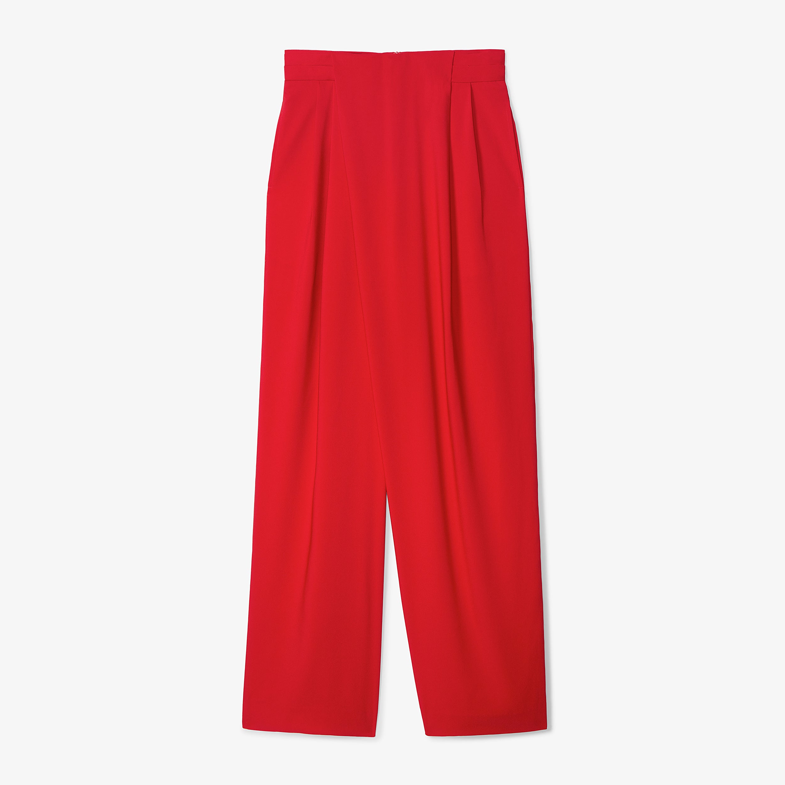 Conway Pant Eco Sateen Women's Trousers - Maraschino Red High-Waisted Work Pants for Office & Business Casual Wear