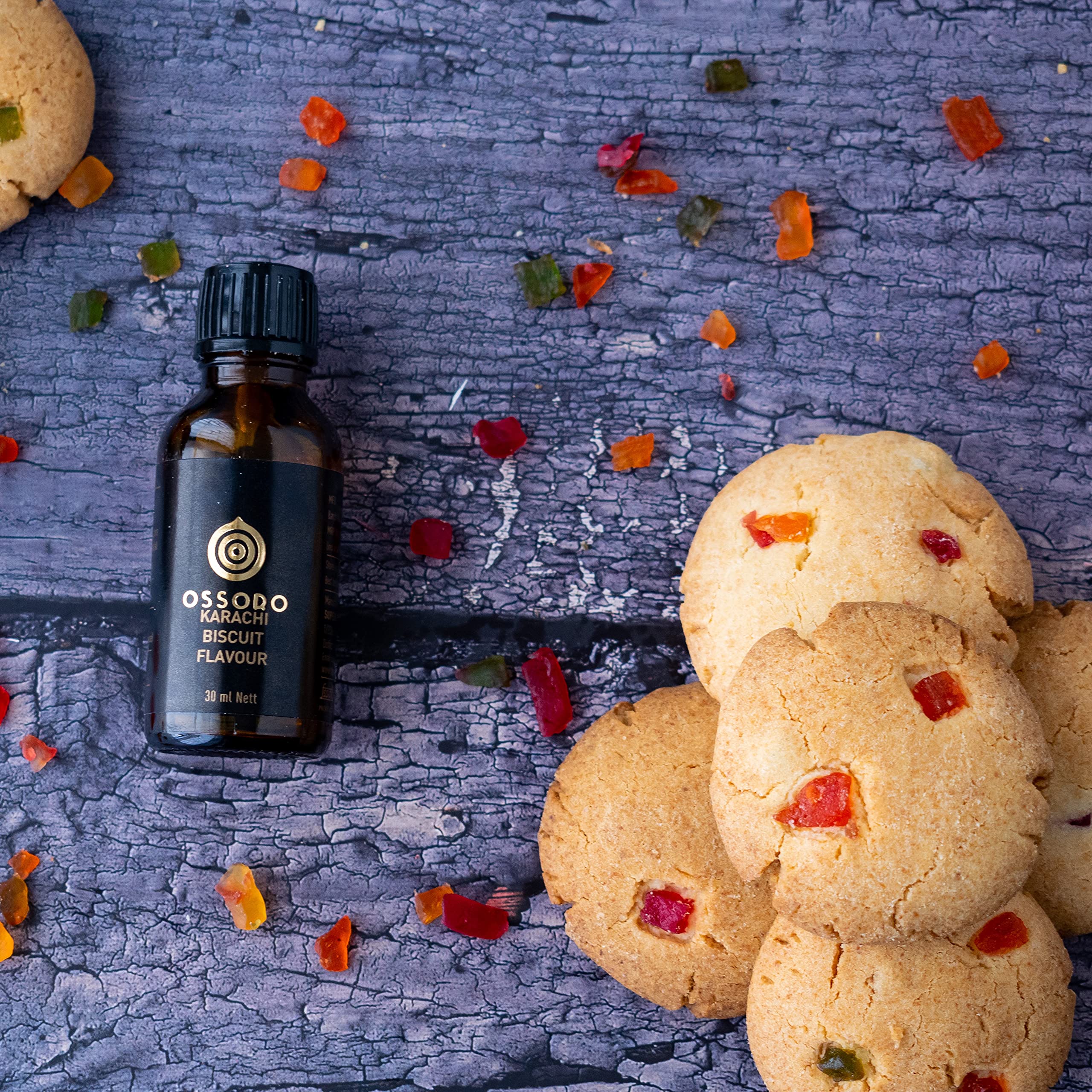 Ossoro Essence Karachi Biscuit Flavor - Sugar-Free, Non-GMO, Gluten-Free Food Flavoring for Baking, Cakes, Ice Cream, Candies & Snacks | Perfect for Home Bakers & Dessert Lovers