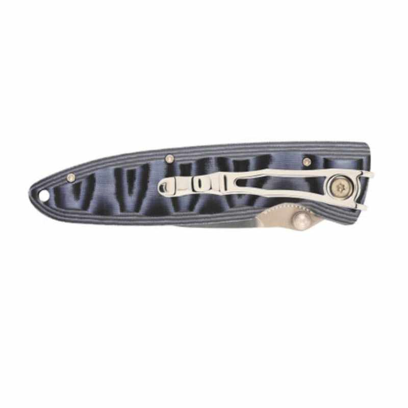 Mcusta MC 10V Classic Wave VG-10 Folding Knife with Blue Micarta Handle - 4.37
