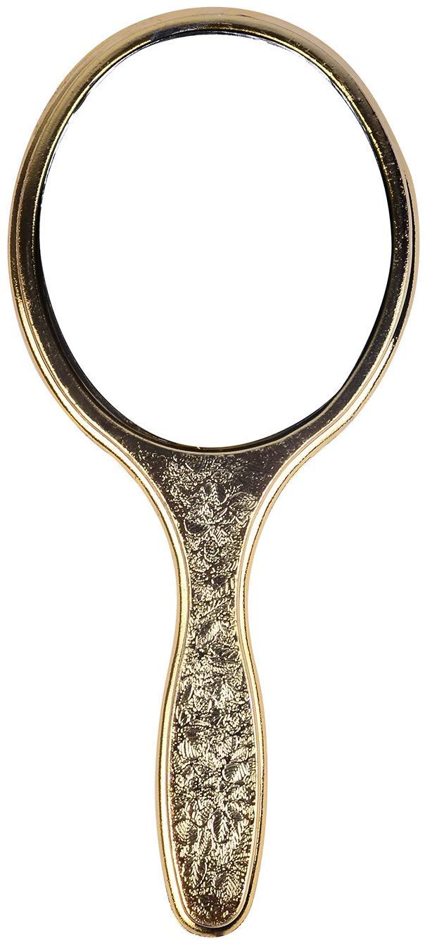 Golden PELO Makeup Mirror for Home & Travel - Medium Size, 1 Pack - Perfect for Vanity, Bathroom, Dressing Table & Portable Beauty Needs